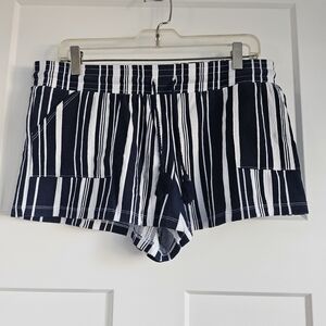 No Boundaries Navy and White Women's Cargo Shorts